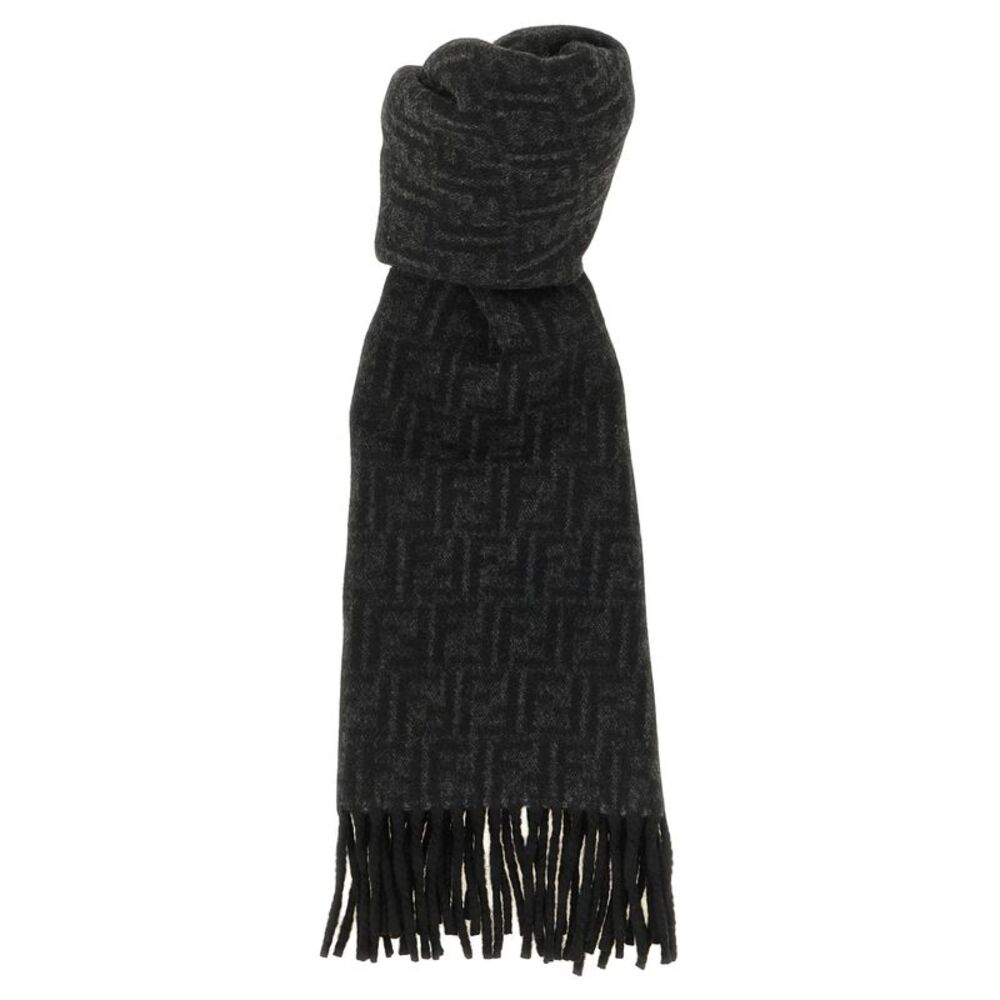 Fendi Black Wool Men's Foulard